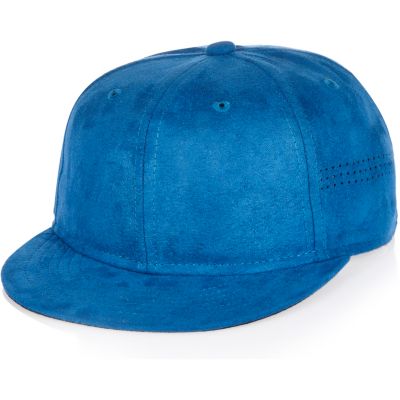 Boys bright blue faux suede cap